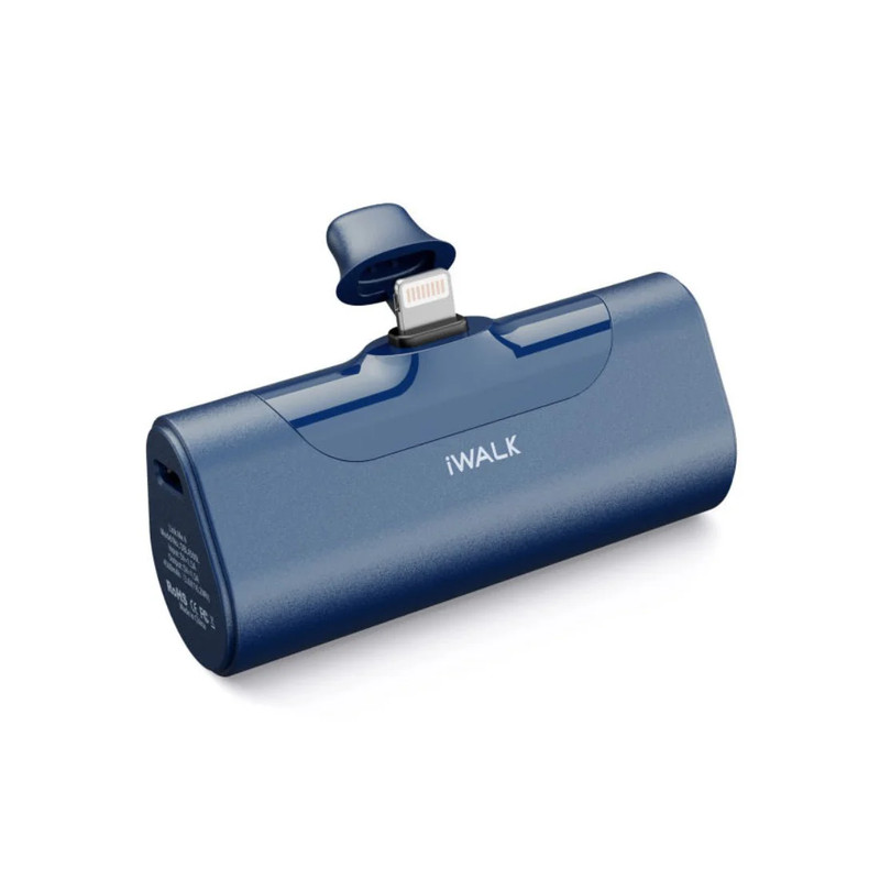 iWalk 4500mAh Portable Charger USB Lightening Battery Pack - Blue - مزود طاقة